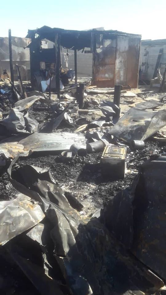 Fire destroys ten shacks children playing matches flammable materials