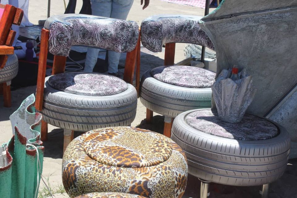 Tyres made into beautiful furniture