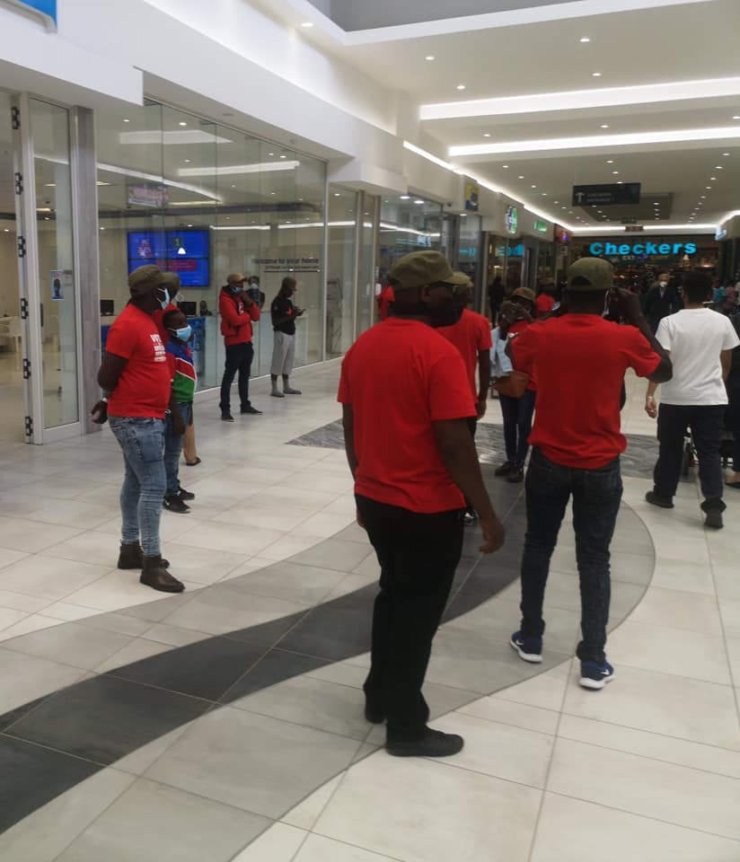 AR blocks entrance Dunes Mall illegally countrywide protest