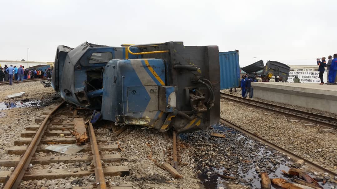 Train derails Swakopmund railway station derailed