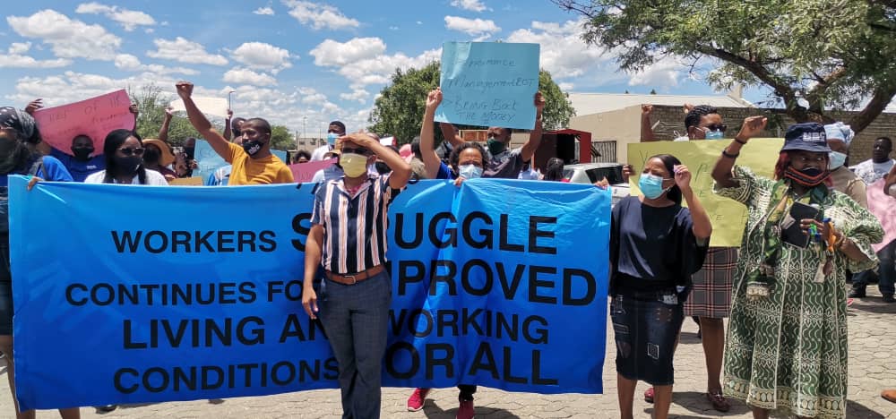 NBC unable pay wages Board Directors Namibia Broadcasting Corporation Striking employees protest