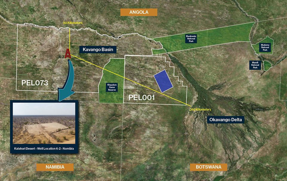 Oil exploration Kavango Reconnaissance Energy Africa Ltd drilling second exploratory Kavango Basin