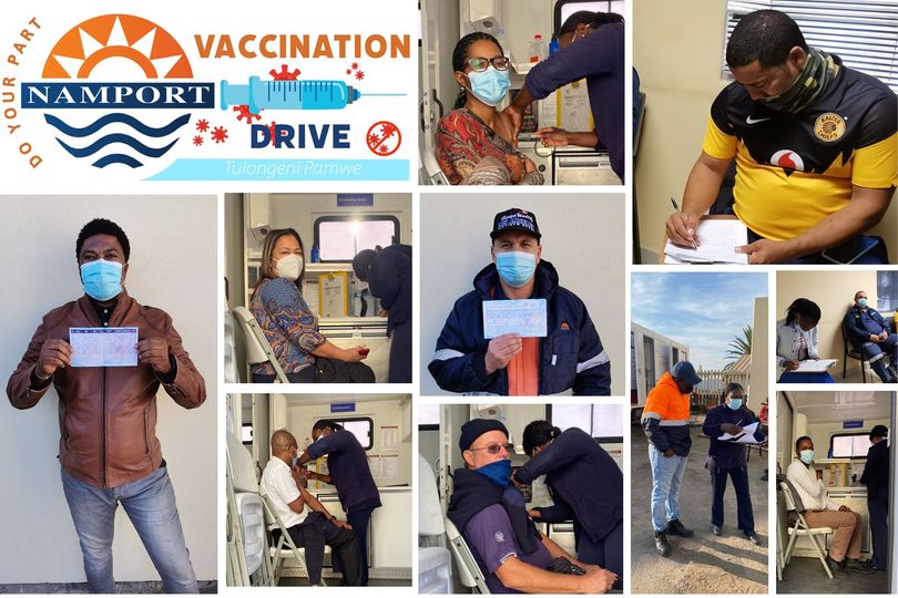 Vaccination drives Namport Namibian Ports Authority national vaccination drive partnered Ministry Health Social Services MoHSS vaccinations
