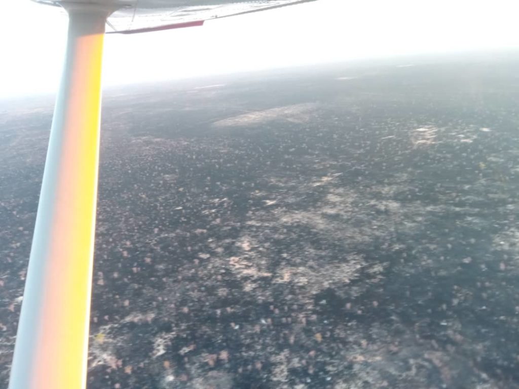 veld fires Etosha National Park fire burning