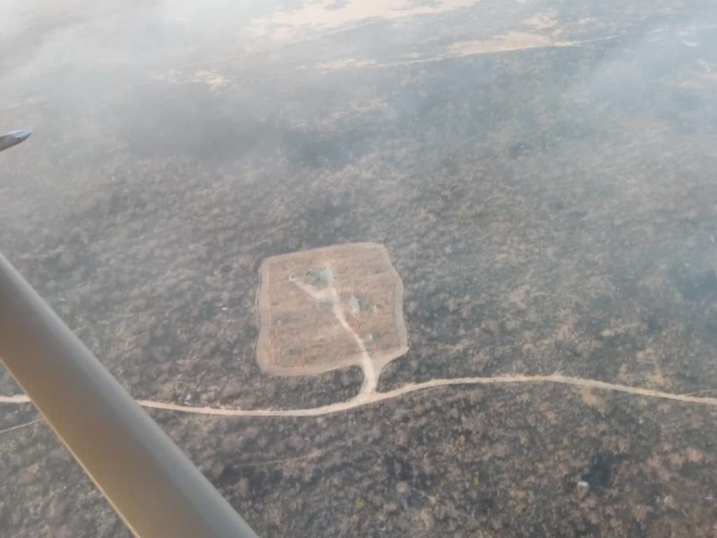 veld fires Etosha National Park fire burning