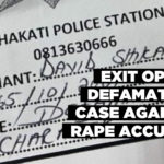Exit opens defamation case against rape accused