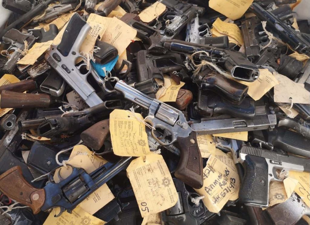 Namibian Police unlicenced firearms August September 2021 illegal unlicensed firearms