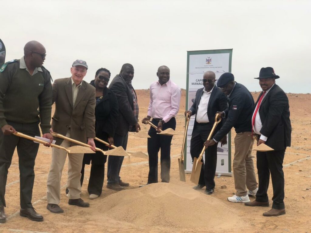 Cape Cross Seal Reserve minister Environment Tourism construction park offices tourism Skeleton Coast Namib Naukluft Park