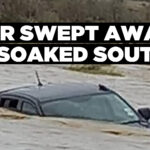 Car swept away in soaked South