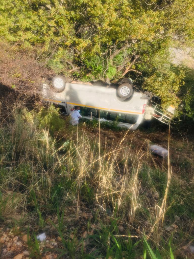 Diesel spill car accident vehicle travelling overturned Otavi-Tsumeb main road Monday