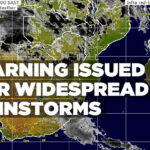 Warning issued for widespread rainstorms