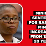 Minimum sentence for raping minors increased from 15 to 20 years