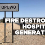 Fire destroys hospital generator