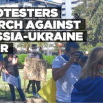 Protesters march against Russia-Ukraine war