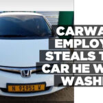 Carwash employee steals the car he was washing