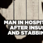 Man in hospital after insults and stabbings