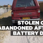 Stolen car abandoned after battery dies