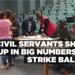 Civil servants show up in big numbers on strike ballot