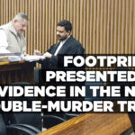 Footprints presented as evidence in the NIMT double-murder trial