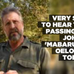 Very sad to hear the passing of Johan ‘Mabarule’ Oelofse today