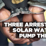 Three arrested solar water pump theft
