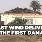 East wind delivers the first damage