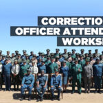 Correctional officer attending workshop