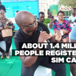 About 1.4 million people registered SIM cards