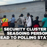 Security Cluster and seagoing personnel head to polling station