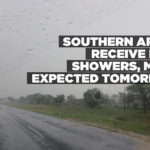 Southern areas receive rain showers, more expected tomorrow