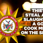 Thieves steal and slaughter a goat, cook meat on the spot