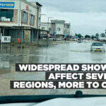 Widespread showers affect several regions, more to come