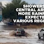 Showers hit central areas; more rainfall expected in various regions