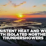 Hot, windy conditions persist with isolated thundershowers in northern Namibia