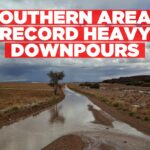 Southern areas record heavy downpours