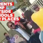 Parents camp outside schools for places