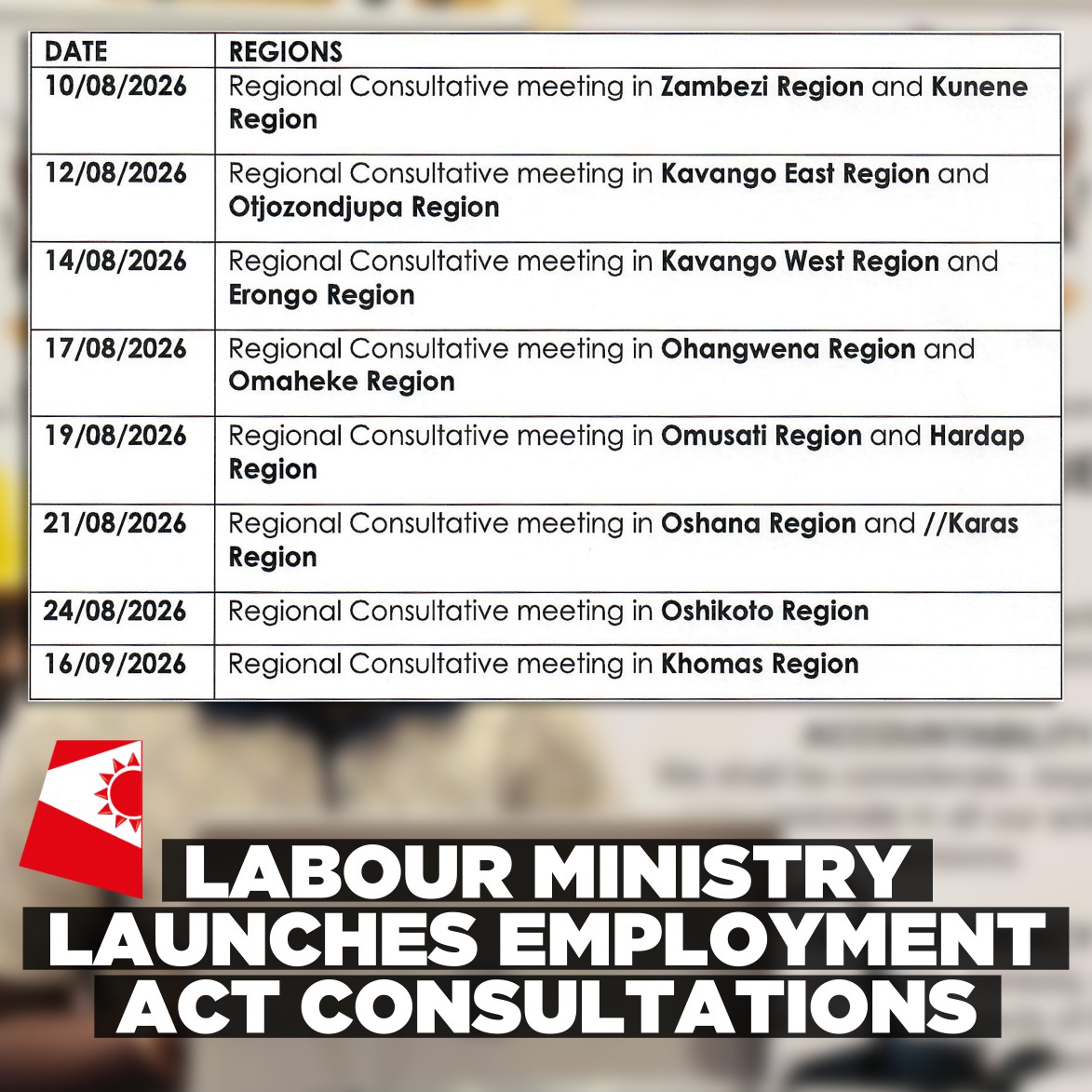 Labour ministry hosts regional consultations on amendment of Employment Service Act