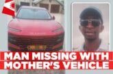 Man sought by police after disappearing with mother's Jetour vehicle