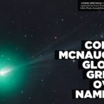 Comet McNaught brightens dramatically over Namibian skies