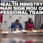 Health ministry and UNAM sign MoU to strengthen health professional training