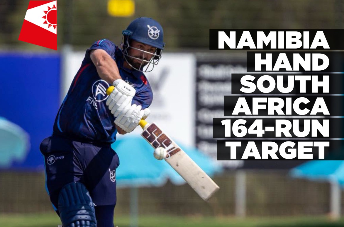 Namibia post 163/9 against South Africa in T20I cricket tri-series opener