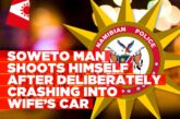 Soweto resident hospitalised after deliberately bumping his wife's car before shooting himself
