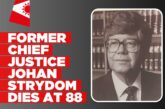 Former Chief Justice Johan Strydom dies in Swakopmund at 88