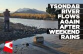 Tsondab River flows again after weekend rains
